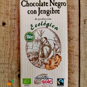 Черен шоколад с джинджифил био 100гр Chocolates Sole