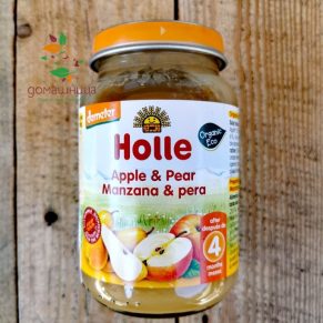 Пюре ябълка и круша био 190гр Holle