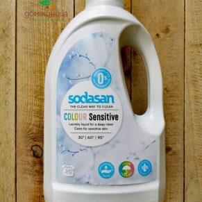 Течен перилен препарат Sensitive за цветно пране eko 1.5л Sodasan
