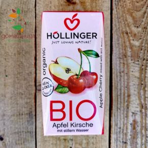Сок Ябълка и Вишна без добавена захар био 200мл Hollinger