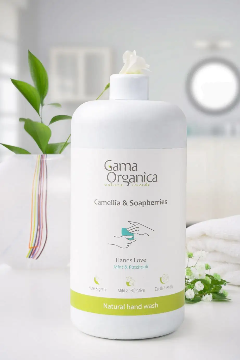 Натурален сапун за ръце Мента и Пачули пълнител 1л Gama Organica