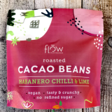 Печени какаови зърна с Лайм и Хабанеро чили занаятчийски 100гр Flow Cacao