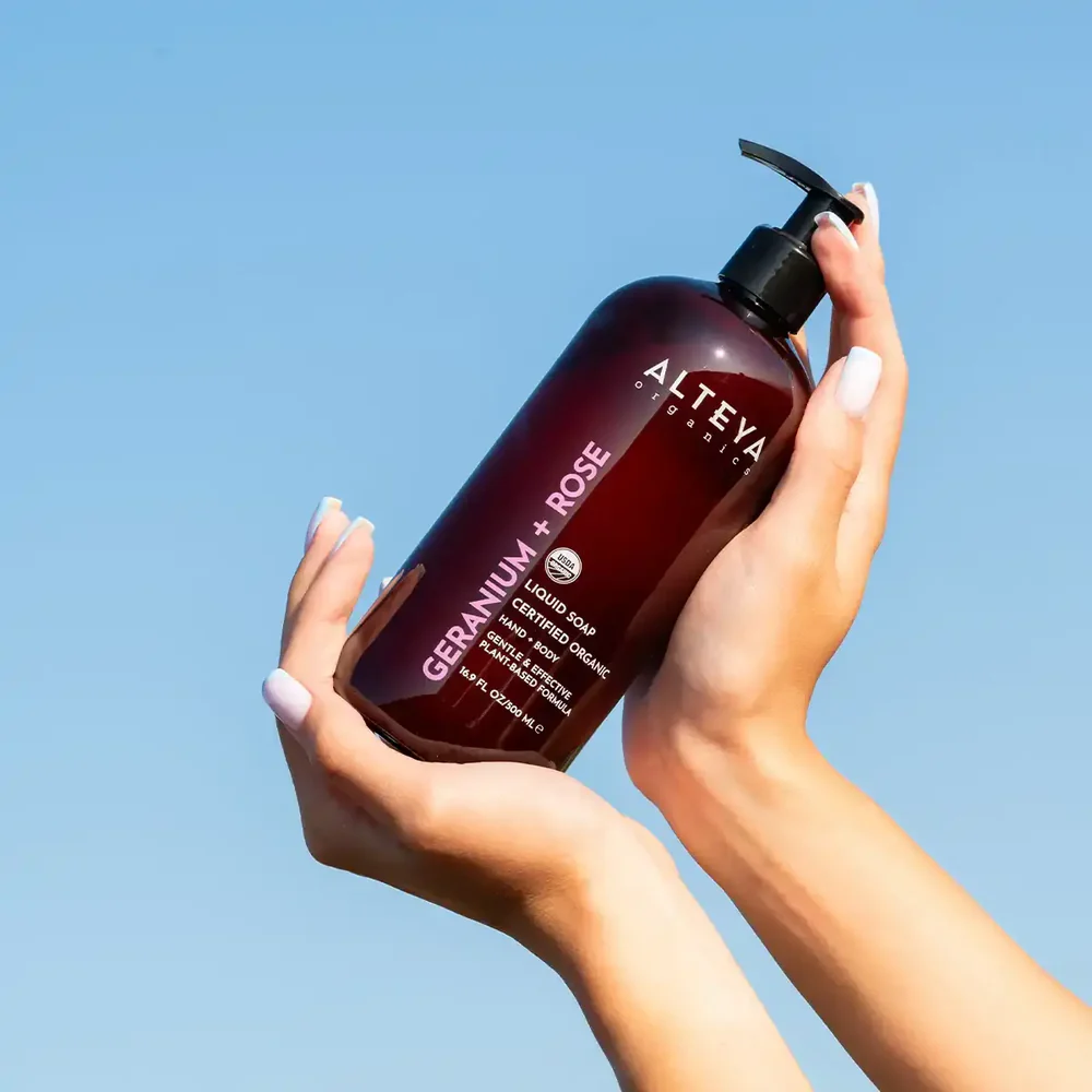 Течен сапун Гераниум и Роза био 500мл Alteya Organics - Image 2