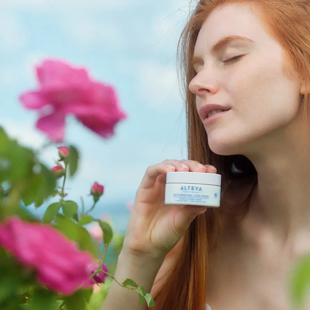Обновяваща масак за лице ROSE HYDROBIOME био 50мл Alteya - Image 3