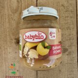 Плодово пюре Ябълка и Банан 4+ месеца био 130гр Babybio