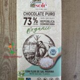 Черен шоколад 73% морска сол био 100гр Chocolates Sole