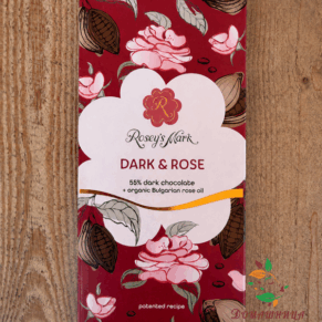 Черен шоколад с рози 52гр Rosey's Mark