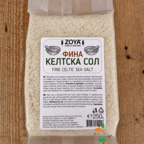 Келтска морска сол Фина 250гр Zoya