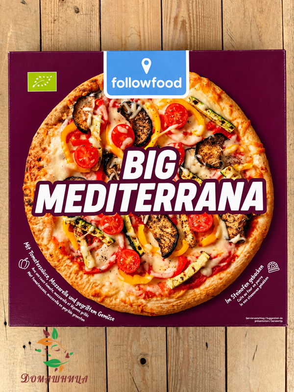 Семейна пица Медитеранеа био 530гр Follow Food