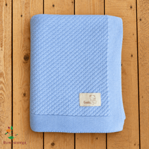 Бебешка пелена organic cotton Цвят Син 1бр Gush®