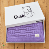 Детско памучно одеяло organic cotton Цвят Лилав 1бр Gush®