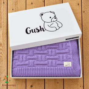 Детско памучно одеяло organic cotton Цвят Лилав 1бр Gush®